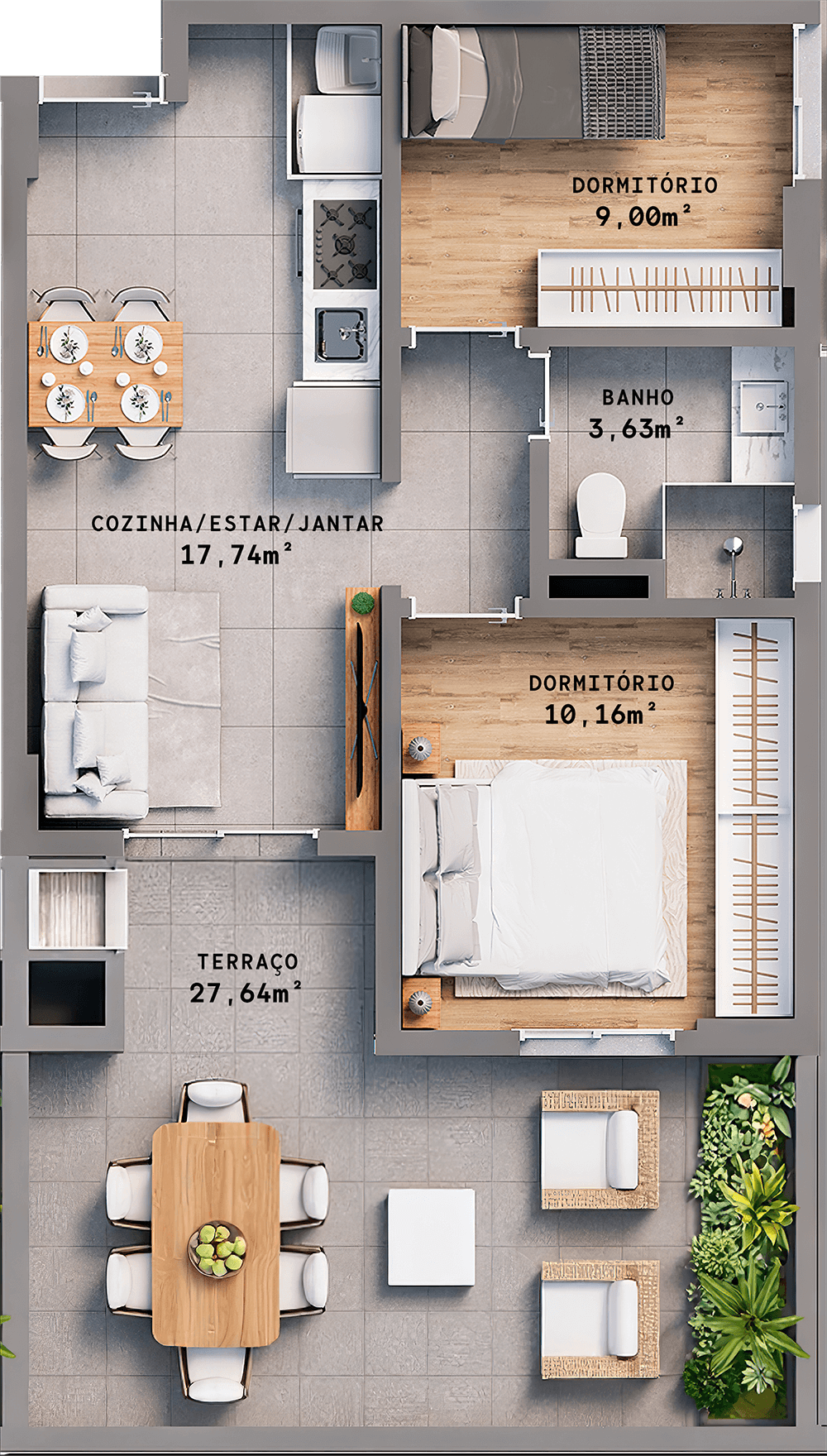 APARTAMENTO 304 (80,08m²)
