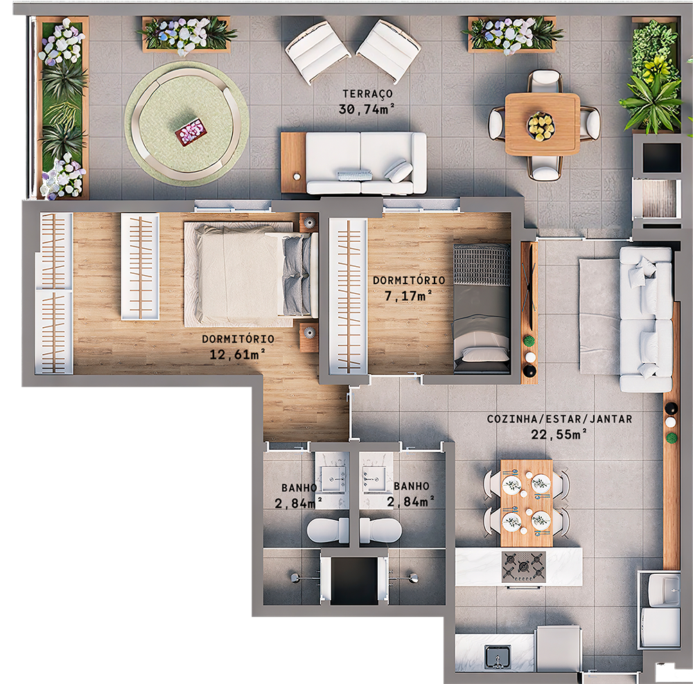 APARTAMENTO 309 (89,45M²)