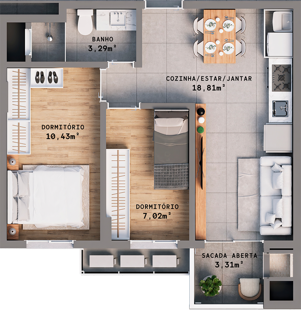 APARTAMENTO FINAL 3 (50,32m²)