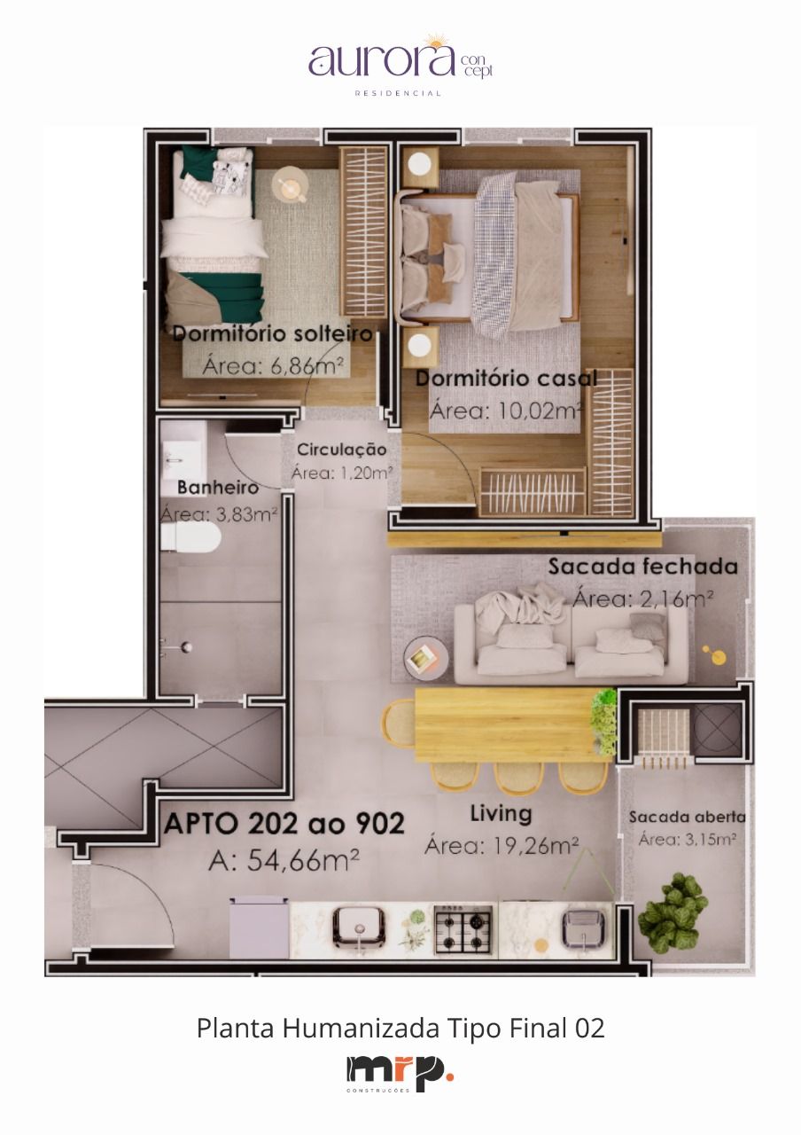 APARTAMENTOS (54,66m²)